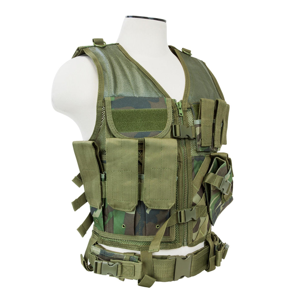 Tactical Vest - Woodland Camo, XL-XXL+