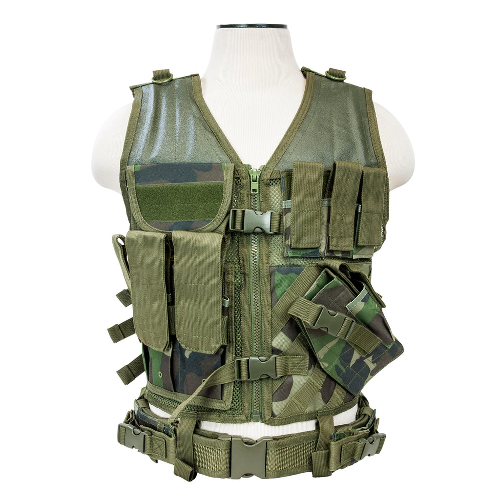 Tactical Vest - Woodland Camo, M-XL