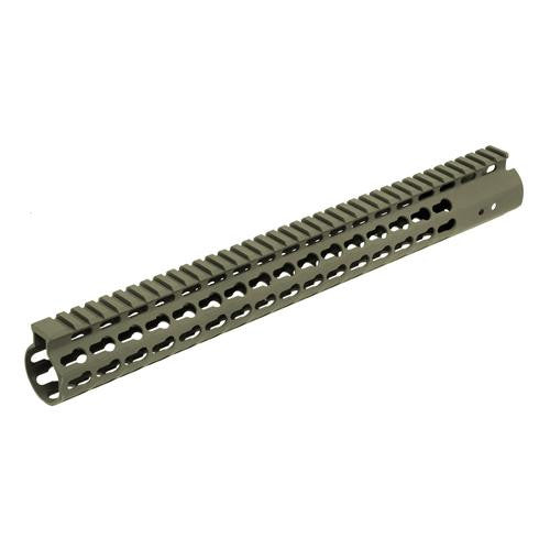 AR15 Super Slim Free Float Handguard - Keymod, 15", OD Green