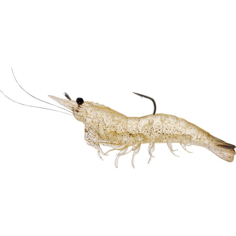 Rigged Shrimp Soft Plastic - Saltwater, 3", #1-0 Hook, Variable Depth,  Glass Shrimp, Per 4