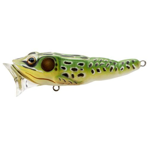 Frog Popper - Freshwater, 3", #4 Hook, Topwater Depth, Green-Yellow