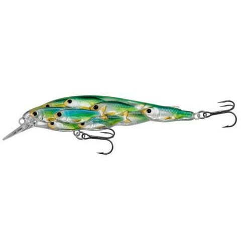 Yearling Baitball Jerkbait - Freshwater, 3 3-4", #4 Hook, 3'-4' Depth, Blue- Chartreuse Shad