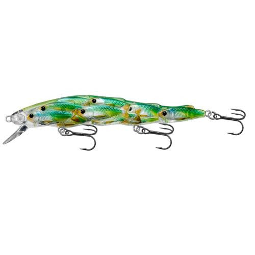 Yearling Baitball Jerkbait - Freshwater, 4 1-4", #6 Hook, 4'-5' Depth, PBlue-Chartreuse Shad