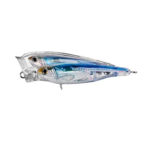 Glass Minnow Juvenile Baitball Popper - Saltwater, 3", #4 Hook, Topwater Depth, Silver-Blue-Green