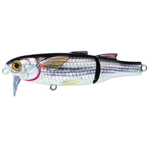 Mullet Wakebait - Saltwater, 3 1-2", #4 Hook, 0'-1' Depth, Silver-Black