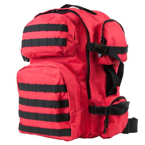 Tactical Backpack - Red w-Black Trim