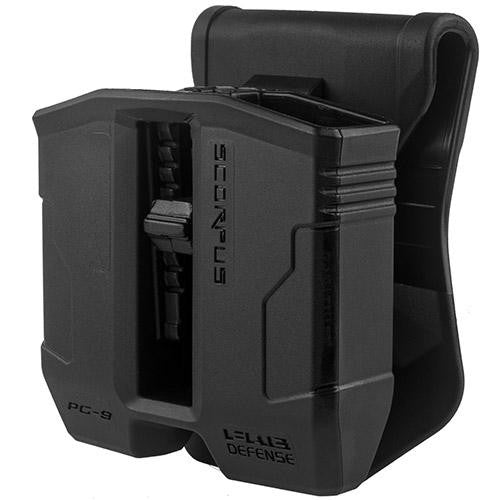 Scorpus Paddle-Belt Magazine Pouch - Glock 9-40, Swivel, Black