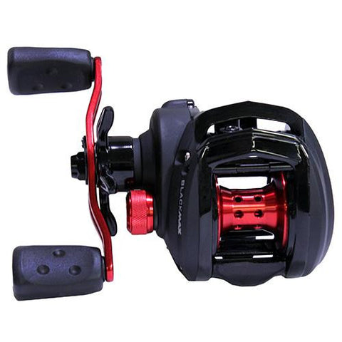 Black Max Low Profile Reel - 6.4:1 Gear Ratio, 5 Bearings, 26" Retrieve Rate, 18lb Max Drag, LH, Clam Package