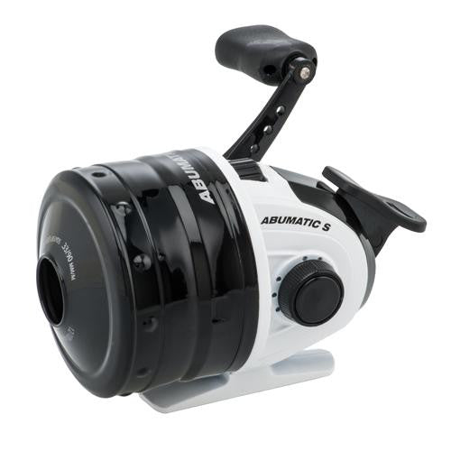 Abumatic S Spincast Reel - 15, 5.2:1 Gear Ratio, 2 Bearings, 28" Retrieve Rate, Ambidextrous, Clam Package