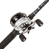 Silver Max Baitcast Low Profile Combo - 6.4:1 Gear Ratio. 6 Bearings, 6'6" 1pc Rod, 8-15 lb Line Rate, Medium Power, RH