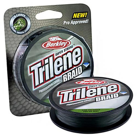 Trilene Braid Professional Grade Superline Line Spool - 150 Yards, 15 lbs Breaking Strength, 4 lb Superline Mono Equiv, Low-Vis Green