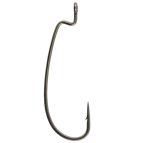 Fusion19 Hooks Offset Worm - Size 3-0, Smoke Satin, Per 6