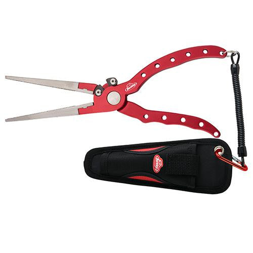 Pliers - 9" Length, Aluminum with Tether and Sheath, Red