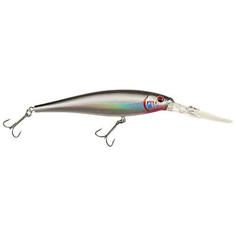 Flicker Minnow Hard Bait - 1 7-8" Length, 2,  HooksBlack-Silver, Per 1