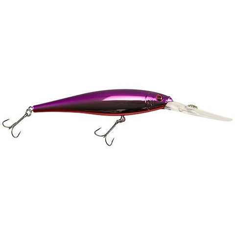 Flicker Minnow Hard Bait - 1 7-8" Length, 2 Hooks, Purple Flash, Per 1