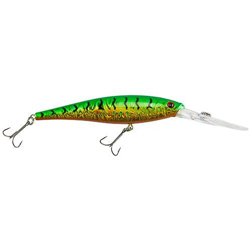 Flicker Minnow Pro Slick Hard Bait - 1 7-8" Length, 2 Hooks, Slick Firetiger, Per 1