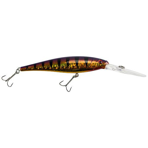 Flicker Minnow Pro Slick Hard Bait - 1 7-8" Length, 2 Hooks, Slick Purple Bengal, Per 1