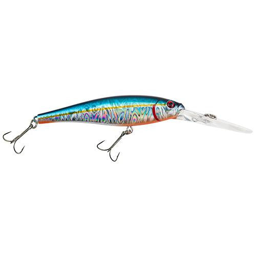 Flicker Minnow Pro Slick Hard Bait - 1 7-8" Length, 2 Hooks, Slick Blue Alewife, Per 1