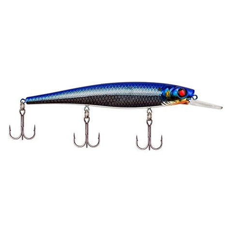 Skinny Cutter 110+ Hard Bait - 4 3-8" Length, 4'-7' Swimming Depth, 3 Hook, Blue Silver, Per 1