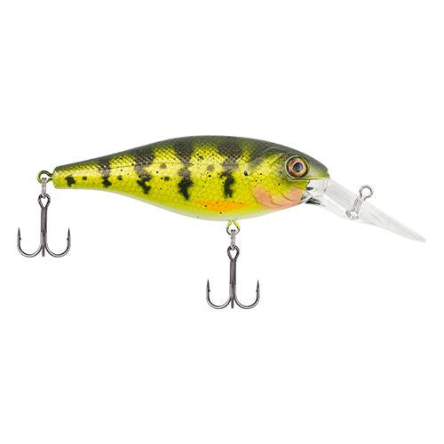 Bad Shad Hard Bait - 2" Length, 5-7' Swimming Depth, 2 Hooks, Yellow Perch, Per 1