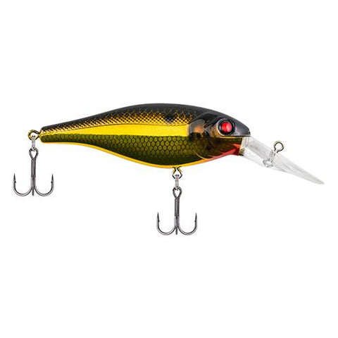 Bad Shad Hard Bait - 2" Length, 5-7' Swimming Depth, 2 Hooks, Black Gold, Per 1