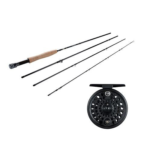 NightHawk Fly Kit - 5-6 Reel Size, 1.1:1 Gear Ratio, 9' Length, 4 Piece Rod, 5wt Line Rating