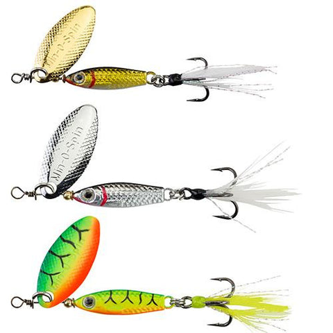 Min-O-Spin Hard Bait - 1" Length, Size 1 Hook, 3 Hook, Various Colors, Per 3