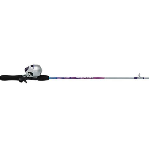 Salamander Spincast Combo - 6, 1 Bearing, 4'6" Length, 2 Piece Rod, Light, Pink, Right Hand