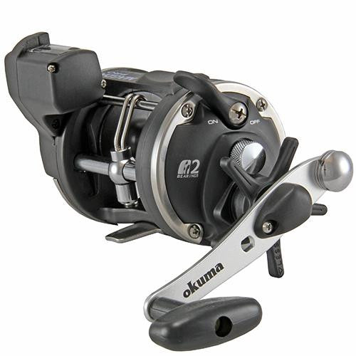 Magda Pro DXT Linecounters Reel - 5.1:1 Gear Ratio, 2BB Bearings, 15 lb Max Drag, 23" Line Retrieve, Left Hand