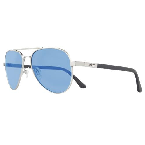 Raconteur Sunglasses - Chrome Frames, Blue Water Crystal Lens