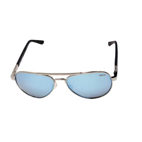 Raconteur Sunglasses - Chrome Frames, Blue Water Serilium Lens