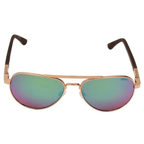 Raconteur Sunglasses - Gold Frames, Green Water Serilium Lens