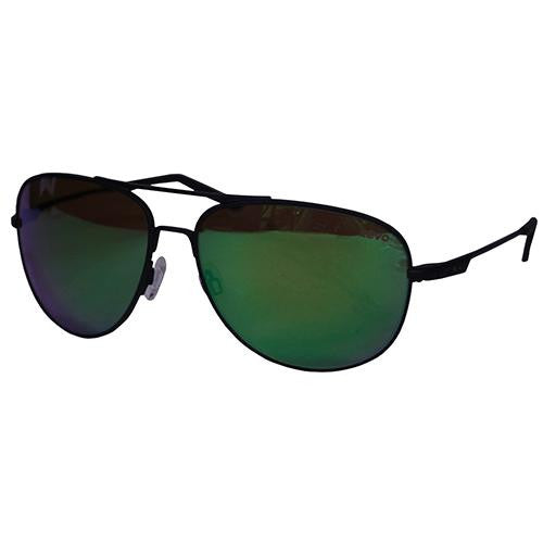 Windspeed Sunglasses - Matte Black Frames, Green Water Serilium Lens