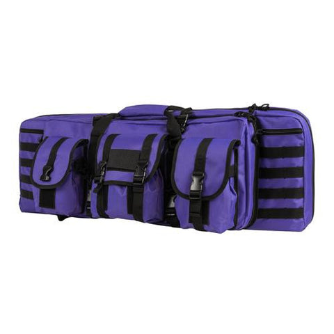 Double Carbine Case - 36", Black with Purple Tan