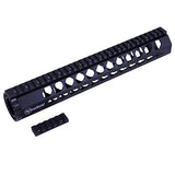 Keymod Freefloat Rail - 12", Machined Aluminum, Matte Black