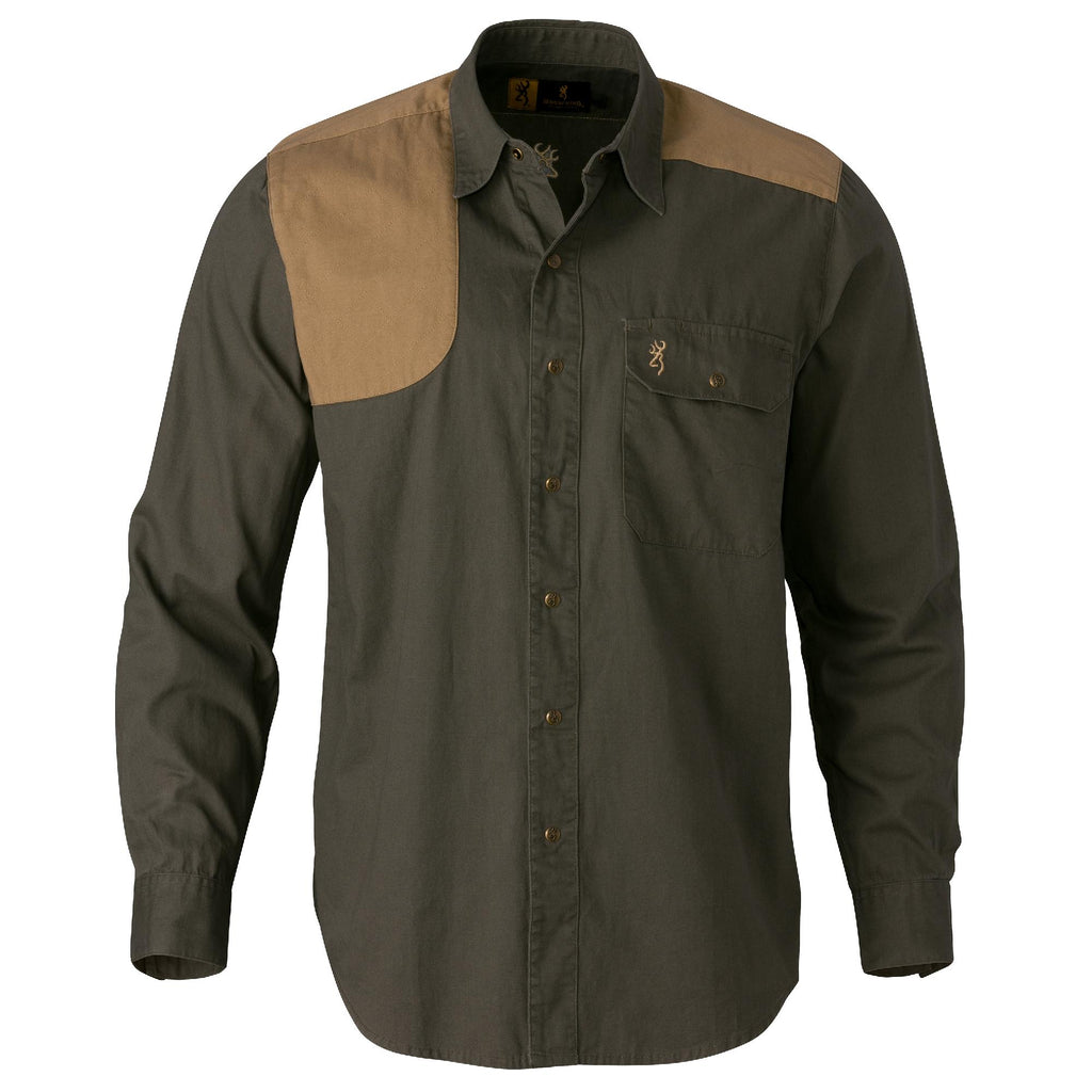 Austin Shooting Shirt, Long Sleeve - Loden-Taupe, Large