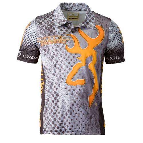 Team Browning Shooting Polo Shirt - Gray, Medium