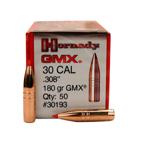 30 Caliber Bullets - .308", 180 Grains, GMX, Per 50