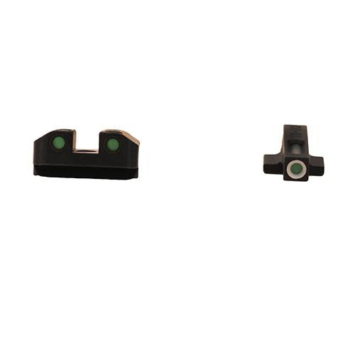 Front Rear Set Sights TFX Tritium Fiber Optic Set - Green, Steel Black, FNX45