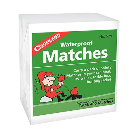 Waterproof Matches, 10 Box Pack