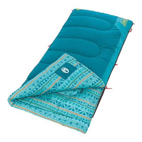 Sleeping Bag, Rectangular, Youth - Teal