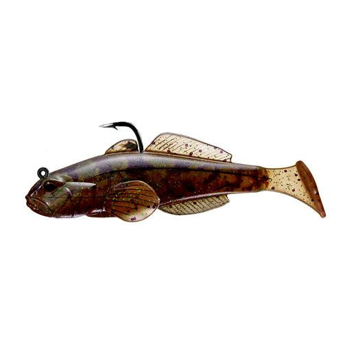 Goby Paddle Tail - Freshwater, 3 1-4", #1-0 Hook, Variable Depth, Brown-Pumpkin