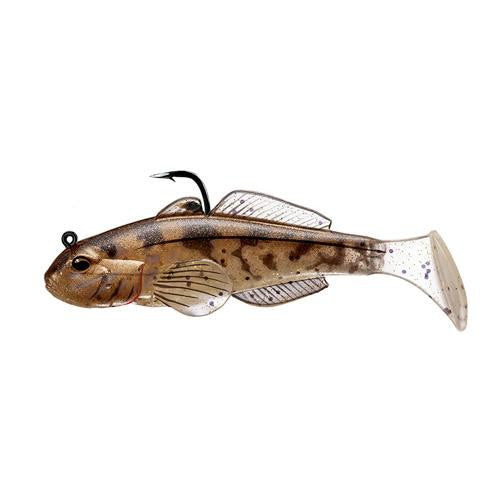 Goby Paddle Tail - Freshwater, 3 5-8", #2-0 Hook, Variable, Natural-Bronze