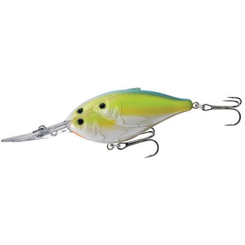 Threadfin Shad Crankbait - Freshwater, 2 3-4", #4 Hook, 12' Depth, Chartreuse-Pearl-Blue