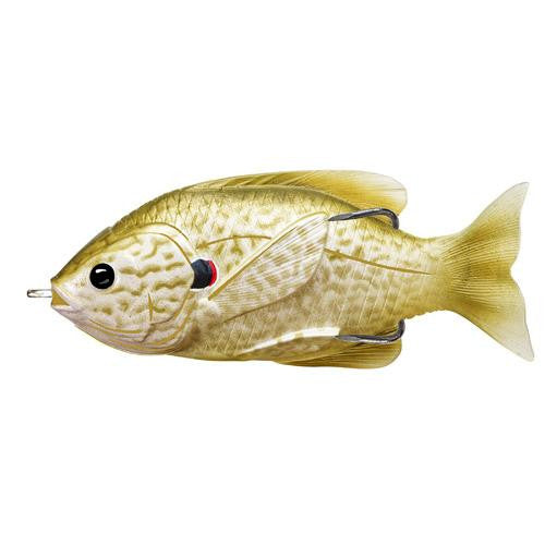 Sunfish Hollow Body - Freshwater, 3", #3-0 Hook. Topwater Depth, Pearl-Olive Pumpkinseed