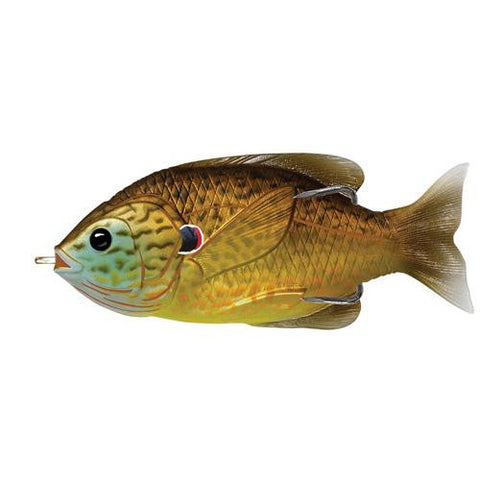 Sunfish Hollow Body - Freshwater, 3", #3-0 Hook. Topwater Depth, Copper Pumpkinseed