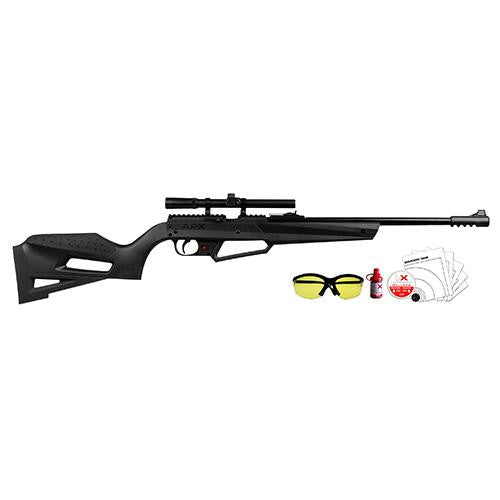 NXG APX 490 Air Rifle Kit - .177 Caliber, 20" Barrel, Black Stock-Blued