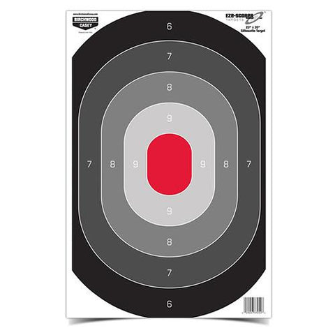 Eze-Scorer Oval Silhoutte Target - 23" x 35", Per 100