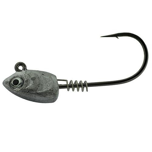 Superline Swim Bait Head Hook - Size 4-0. 1-4 oz, Clear, Per 3