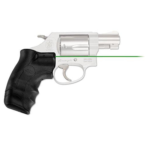 Smith and Wesson - J-Frame Round Butt Lasergrip, Green, Clam Package